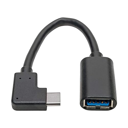 Tripp Lite USB C to USB-A Cable Right Angle 3.1 5 Gbps Type C M/F (U428-06N-F-CRA)