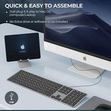 Matias Wired USB C Keyboard for Mac with Numeric Keypad - Mac Keyboard Compatible with Mac OS X v.10.6.8, MacBook Pro, MacBook Air, iMac - Latest Version Supported - (Space Grey) Space Gray