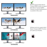 C2G USB-C to Dual HDMI 4K Dual Monitor MST Hub, Mini DP Multi-Stream Transport (MST) Multiple Monitor Splitter, Black