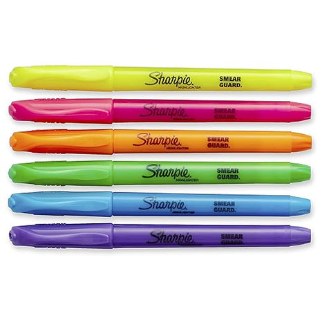 Sharpie 27145 Pocket Highlighters, Chisel Tip, Assorted Colors, 12-Count Assorted 12 Pack Highlighters