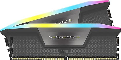CORSAIR Vengeance RGB DDR5 RAM 64GB (2x32GB) 5600MHz CL36 AMD Expo iCUE Compatible Computer Memory - Gray (CMH64GX5M2B5600Z36K)