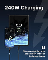 Plugable Thunderbolt 5 Cable with 80Gbps and 240W Charging | Thunderbolt Certified | Up to 120Gbps Bandwidth Boost | Compatible with Thunderbolt 4/3, USB4, USB C | 3.3ft (1M) Driverless (TBT5-240W1M)