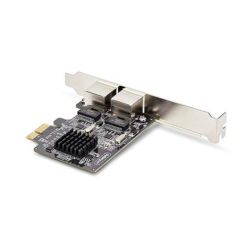 StarTech.com 2-Port Gigabit PCIe Network Adapter Card, PCI Express LAN Card, NIC, 2X Realtek RTL8111H, TAA Compliant