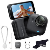 Insta360 GO Ultra Standard Bundle Midnight Black - Tiny Mighty Hands-Free 4K Cam, Lightweight, Low Light Excellence, Mount Anywhere, FlowState Stabilization, 200 Min Battery Life