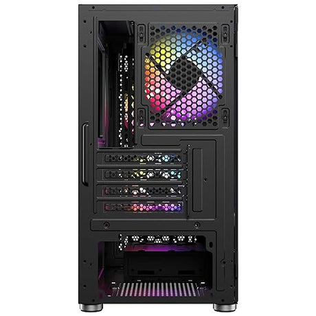 ANTEC NX200M RGB, Large Mesh Front Panel, USB3.0 Ready, 3 x 120mm RGB Fixed Mode Fans Included, TG Swing Side Panel, Up to 5 Fans Simultaneously, 240mm Radiator Support, Mini-Tower M-ATX Gaming Case