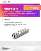 HPE Networking Instant On 1G SFP LC SX Transceiver for Connections Up to 500 Meters (R9D16A)