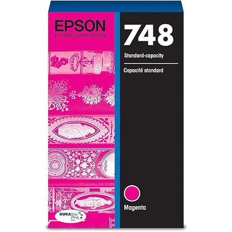 EPSON 748 DURABrite Pro Ink Standard Capacity Magenta Cartridge (T748320) Works with Workforce WF-6530, WF-6590, WF-8590, WF-6090, WF-8090