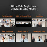 j5create 360 Degree All Around Meeting Webcam - 1080P HD Video Conference Camera with High Fidelity Microphone, USB-C | for Video Conferencing, Online Classes (JVCU360)