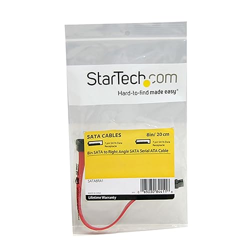 StarTech.com 8in SATA to Right Angle SATA Serial ATA Cable - 8in SATA Cable - 8 SATA Cable - right angle SATA Cable Right Angle 8 inch