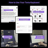 MP Mobile Pixels Tetra Keyboard with 8 Inch Touch Screen, Customizable Hot Keys Wireless Ergonomic Keyboards, 3 Modular Layouts, Bluetooth Connection, USB-C Charging, Portable Keyboard