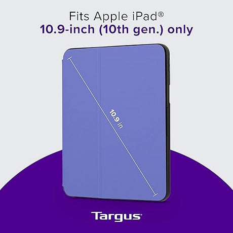 Targus Click-in iPad 10th Generation Case 2022 10.9 Inch Shock Absorbing Tray Slim Protective Cover, Models A2696 A2757 A2777, Purple (THZ93207GL)