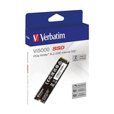 Verbatim Vi5000 NVMe M.2 Internal SSD, Internal SSD Drive with 2TB Data Storage and PCIe Gen 4 Interface, Solid State Drive for Gaming PC and Playstation 5, Black