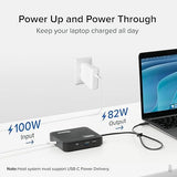 Plugable 7-in-1 USB-C DisplayLink Dock – Dual 4K HDMI (Requires DisplayLink Driver), 100W PD Charging, USB4 & Thunderbolt Compatible, Gigabit Ethernet, USB-A/C, SD Card – for Mac & Windows Laptops