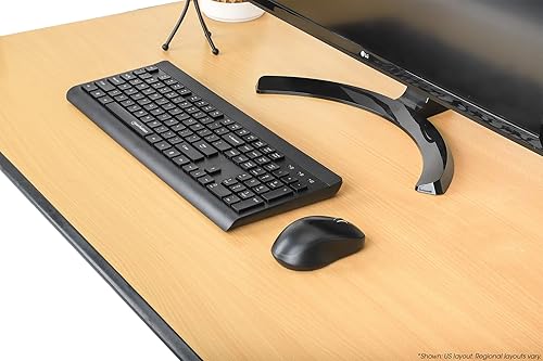Manhattan Wireless Keyboard and Mouse Combo Set - Full-Size, Quiet Typing, 1200 DPI Precision, Universal Compatibility, USB Receiver - 180771