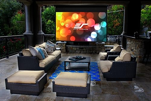 Elite Screens Yard Master Electric, 120 Inch 16:9, Outdoor Motorized Automatic Projector Projection Screen IP33, Rain/Water Protection 8K 4K Ultra HD Movie - US Based Company 2-Year Warranty