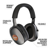 House of Marley Positive Vibration XL ANC: Noise Cancelling Over-Ear Headphones with Microphone, Wireless Bluetooth Connectivity, and 26 Hours of Playtime Signature Black Active Noise Cancelling