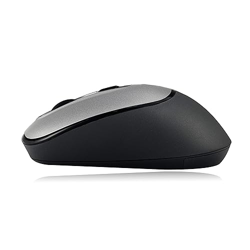 Adesso Mouse Wireless A10 Antimicrobial 3 Button Up To 1600dpi PC/Mac - Black & Silver (iMouse A10)