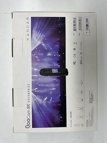 KanDao QooCam 8k Enterprise 2024 Professional Live Camera, in-Camera 8K 30FPS 360 Live Solution, 1.5X Sensor*, Max 150mbps Bitrate Super-high Resolution Cam for Live Streaming Camera