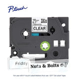 Brother Genuine TZe-141 Black on Clear Laminated Tape for TZe-Compatible P-Touch Label Makers, 18 mm Wide x 8 m Long