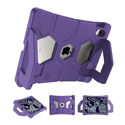 STM Goods Duxling iPad 10th Generation Case for Kids - Ultra-Protective, Two-Handle Design Allows for Easy Carry and Functions as a Multi-Angle Stand - Ideal for Parents, Teachers, Students - Purple