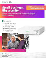 HPE Networking Instant On Secure Gateway SG1004 4-Port 1G Smart-Managed Gateway, 4X 1GBase-T, US Cord (S0G33A#ABA)
