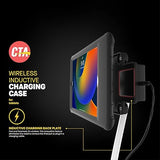 iPad Wireless Charging Case - CTA Wireless Magnetic Charging Case and Base with Splash-Proof, Impact-Resistant Thick Silicone Cover for iPad 10th Generation 10.9” (PAD-ICCB109)