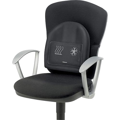 Fellowes Heat and Soothe Back Support, Black (9190001)