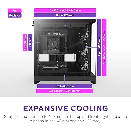 NZXT H9 Flow (2025) Dual-Chamber Mid-Tower Case - All Black
