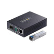 StarTech.com Gigabit Singlemode (SM) LC Fiber Media Converter, 10/100/1000 Mbps, 40km, RJ45 to LC, Full Metal, TAA Compliant