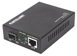 Gigabit PoE+ Media Converter 1 x 1000Base-T RJ45 Port to 1 x SFP Port, PoE+ Injector