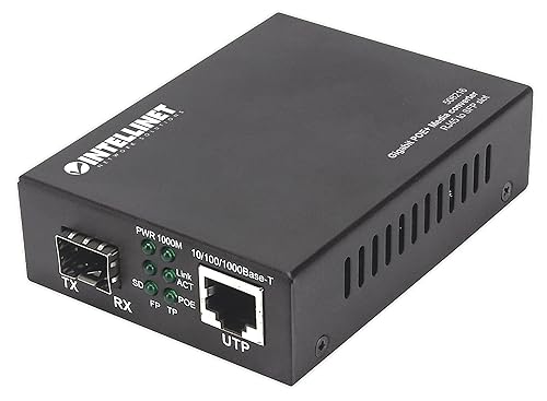Gigabit PoE+ Media Converter 1 x 1000Base-T RJ45 Port to 1 x SFP Port, PoE+ Injector