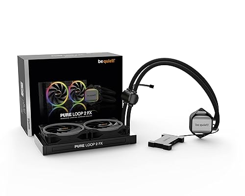 be quiet! Pure Loop 2 FX 240mm, CPU Liquid Cooler for Intel Core i3/i5 or AMD Ryzen 3/5, ARGB LED Illumination, 2X Light Wings PWM high-Speed Fan -BW013 Black BW013 240mm ARGB Fan