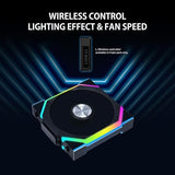 Lian Li UNI Fan SL-Wireless 120 - Single Pack, Performance-Oriented Fan ARGB Fan Without Wireless Connector, Daisy-Chain Design, Customizable Lighting Effects, Low-Noise - Black (12SL1W1B)