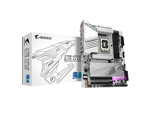 GIGABYTE Z790 AORUS Elite AX ICE (LGA 1700/ Intel/ Z790 X/ATX/ DDR5/ 4* M.2/ PCIe 5.0/ USB 3.2 Type-C/Wi-Fi 6E/ 2.5GbE LAN/Q-Flash Plus/EZ-Latch Plus/Motherboard)