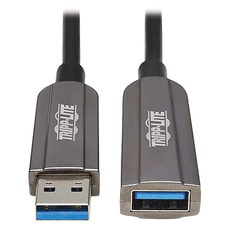 Tripp Lite USB-A 3.2 Fiber Active Optical Extension Repeater Cable (M/F), 5 Gbps, CL3-rated PVC Jacket, in-Wall Installation Rated, 65 Feet / 20 Meters, 3-Year Warranty (U330F-20M-G1)