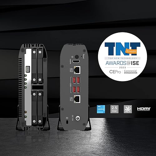 QNAP TS-410E-8G-US 4 Bay Professional fanless Desktop NAS with Intel Celeron Quad-core Processor, 8 GB DDR4 RAM and Dual 2.5GbE (2.5G/1G/100M) Network Connectivity (Diskless)