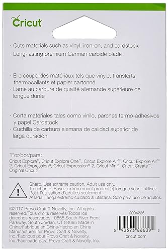 Cricut 2004225 Premium Fine Point Blade Plus Housing, Multicolor