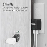 Plugable Dual USB C Wall Charger, 40W Foldable 2-Port Flat USB C Fast Charger Block, Power Adapter for iPhone 16, iPad, AirPods, Samsung Galaxy, Pixel (PS-40C2B) Black