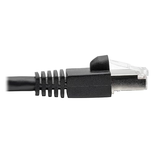 Tripp Lite Cat6a Ethernet Cable, 10G-Certified Patch Cable, Snagless, Shielded STP PoE Ethernet Cord, 2 ft, Black (N262-002-BK) 2ft. Black