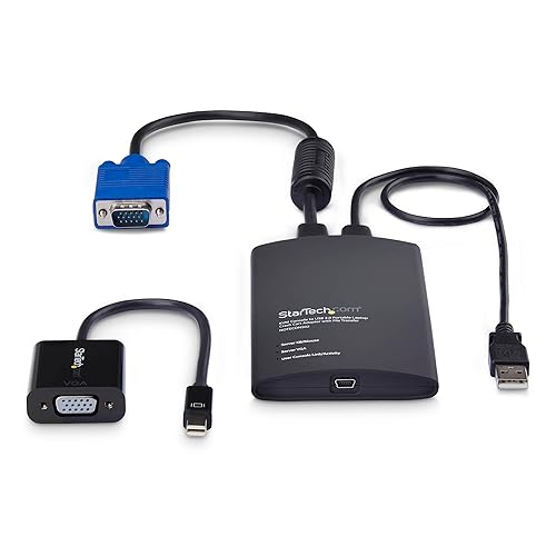 StarTech.com Portable Laptop Crash Cart Adapter, USB/VGA/Mini DisplayPort KVM Console, File Transfer/Video Capture, TAA (NOTECONS02-VGA-MDP)