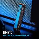 Lexar NM710 SSD 1TB PCIe Gen4 NVMe M.2 2280 Internal Solid State Drive, Up to 5000MB/s (LNM710X001T-RNNNU)
