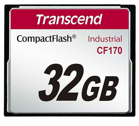 Transcend Industrial CompactFlash Memory Card - 32 GB, Red (TS32GCF170)