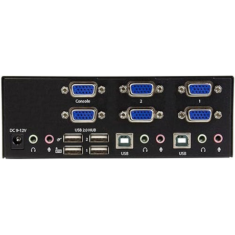 StarTech.com 2-Port KVM Switch with Dual VGA and USB Hub, Black, 2.20 (55.88 mm) x 4.10 (104.14 mm) x 6.30 (160.02 mm) (SV231DVGAU2A) 2.20 (55.88 mm) x 4.10 (104.14 mm) x 6.30 (160.02 mm) VGA - Dual Monitor