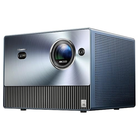 Hisense C1 4K UHD Triple Color RGB Laser Portable Mini Projector, up to 300, 110% BT.2020 Color Gamut, 0.47 DMD DLP, 20w JBL Sound, Netflix, Auto Keystone Correction, MEMC Smart Mini Projector