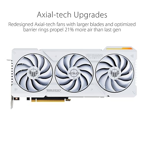 ASUS TUF Gaming NVIDIA GeForce RTX™ 4070 Ti OC White Edition Gaming Graphics Card (PCIe 4.0, 12GB GDDR6X, HDMI 2.1a, DisplayPort 1.4a)