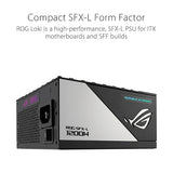 ASUS ROG Loki SFX-L 1200W Titanium PSU (Fully Modular Power Supply, 80+ Titanium, 120mm PWM ARGB Fan, Aura Sync, ATX 3.0 Compatible, PCIe 5.0 Ready, 10 Year Warranty) LOKI|SFX 1200W