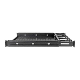 Cantilevered Steel Rack Shelf 1URM Cable Rings 14.2in Deep 50lbs