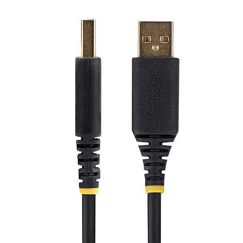 StarTech.com 10ft/3m USB to Serial Adapter Cable, COM Retention, FTDI IC, USB-A to DB9 RS232, Interchangeable DB9 Screws/Nuts