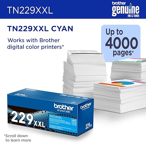 Brother Intl. Corp. Genuine TN229XXLC Super High Yield Cyan Toner Cartridge