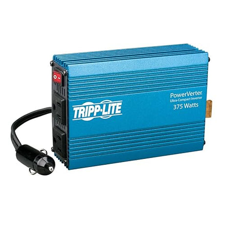 Tripp Lite Compact Car Portable Inverter 375W 12V DC To 120V AC 2 Outlets - PV375